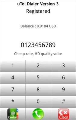 uTel Dialer android App screenshot 0